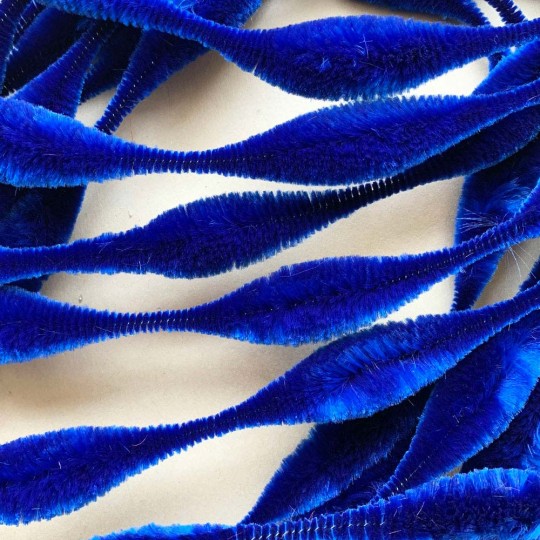 Large 5" Bump Chenille in Cobalt Blue ~ 1 yd.
